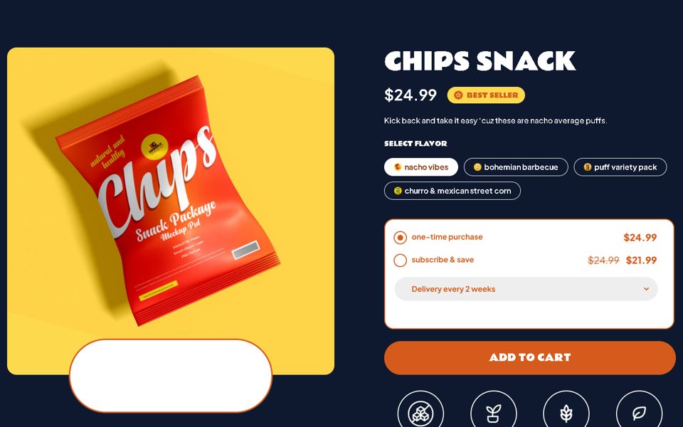 Chips Snack page preview